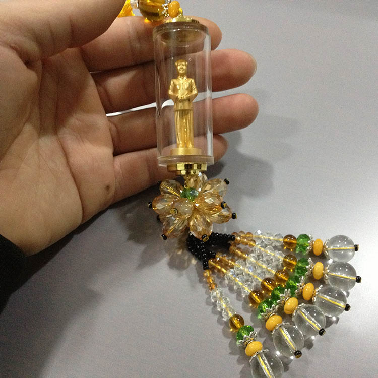 体观音镀金水晶汽车挂件 高档汽车内饰挂件系列高清图片