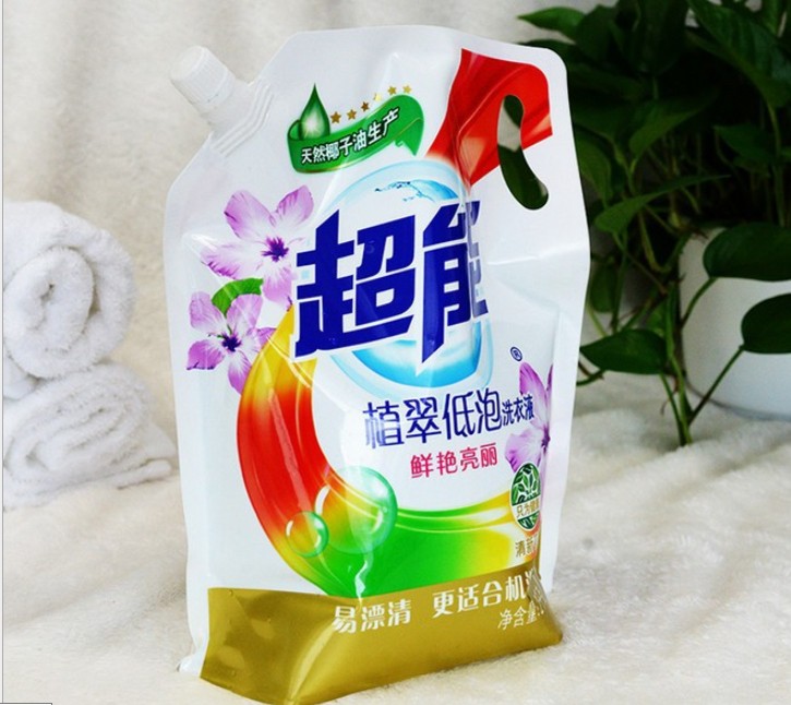 超能 植翠低泡洗衣液 鲜艳亮丽2kg袋装