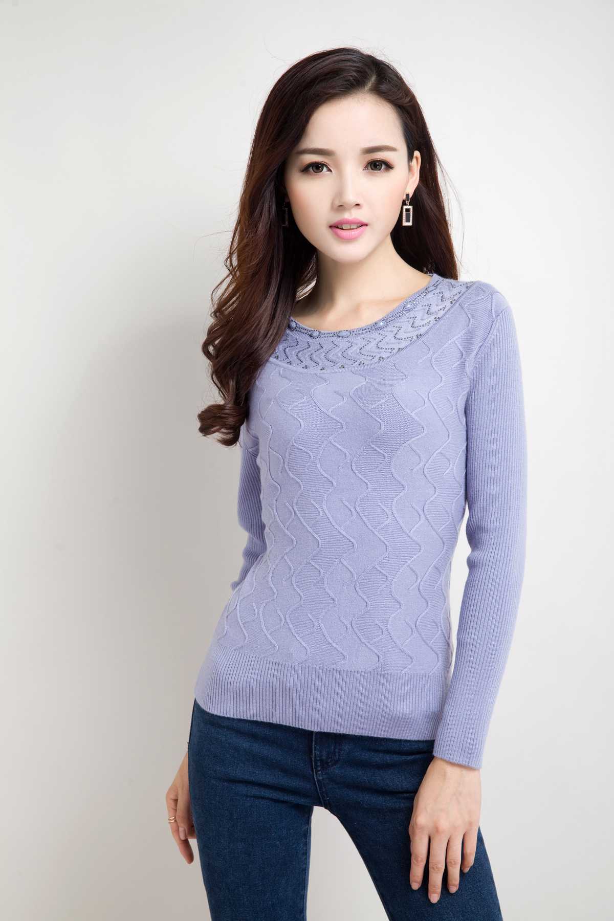 杜拉蒙 新款女士时尚韩版休闲针织衫 DY8421