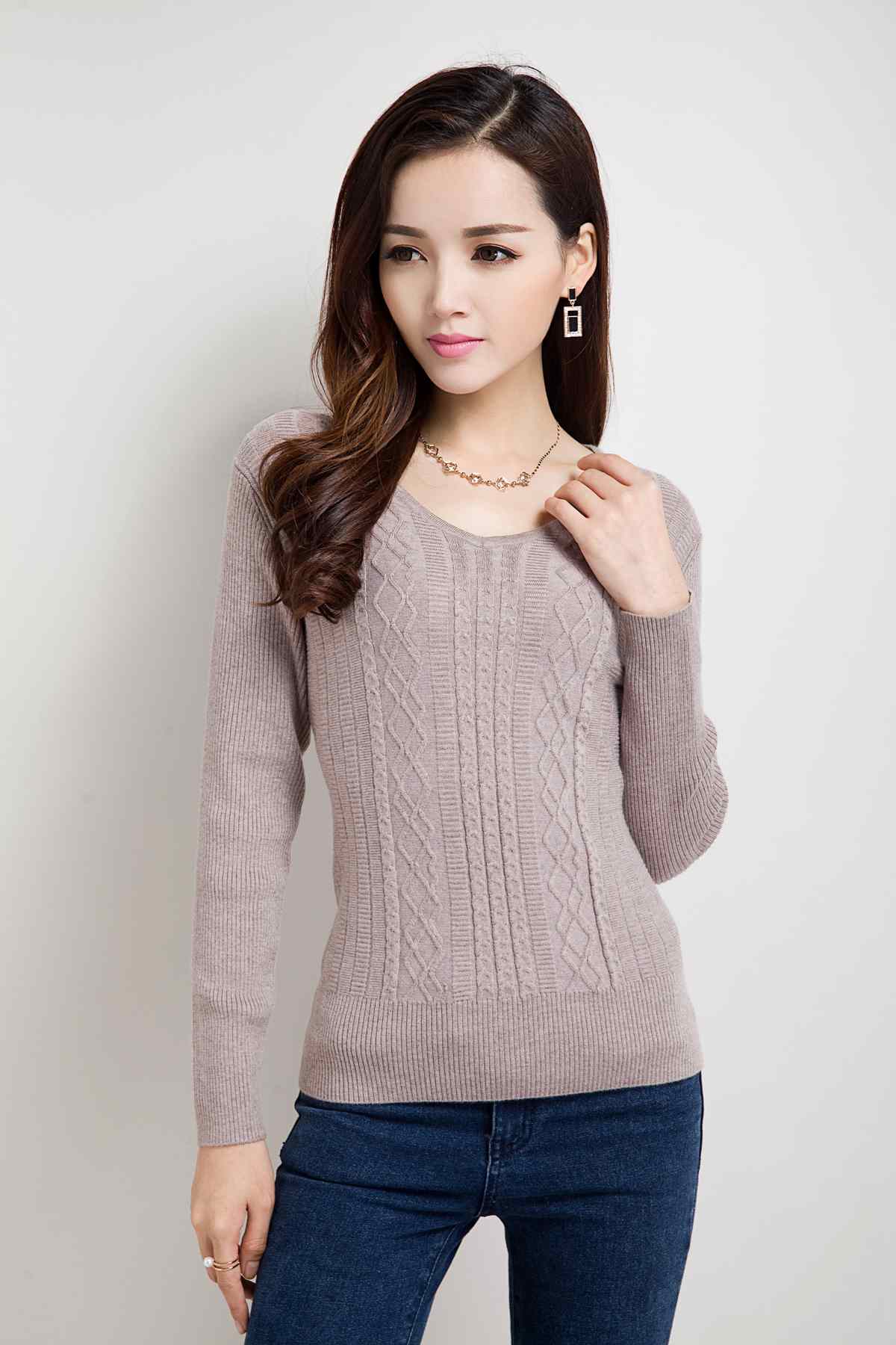 杜拉蒙 新款女士时尚韩版休闲针织衫 DY8422