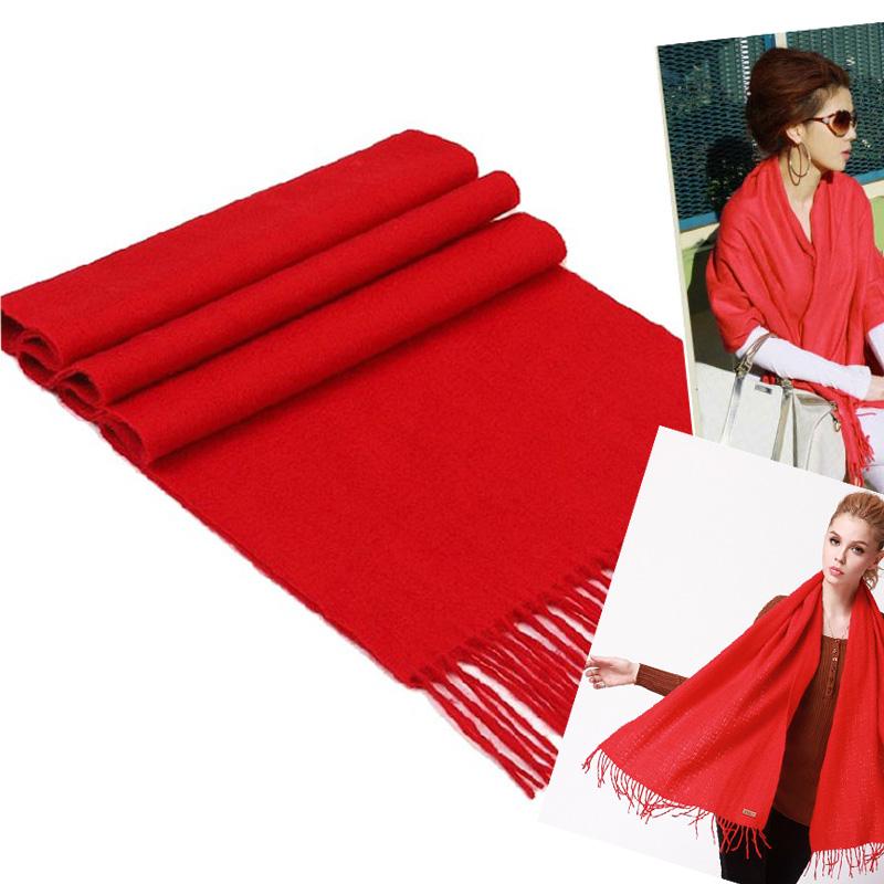雅歌印象 围巾韩国秋冬女通用型丝光棉纯色披